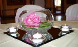 Roses in Goldfish Bowl